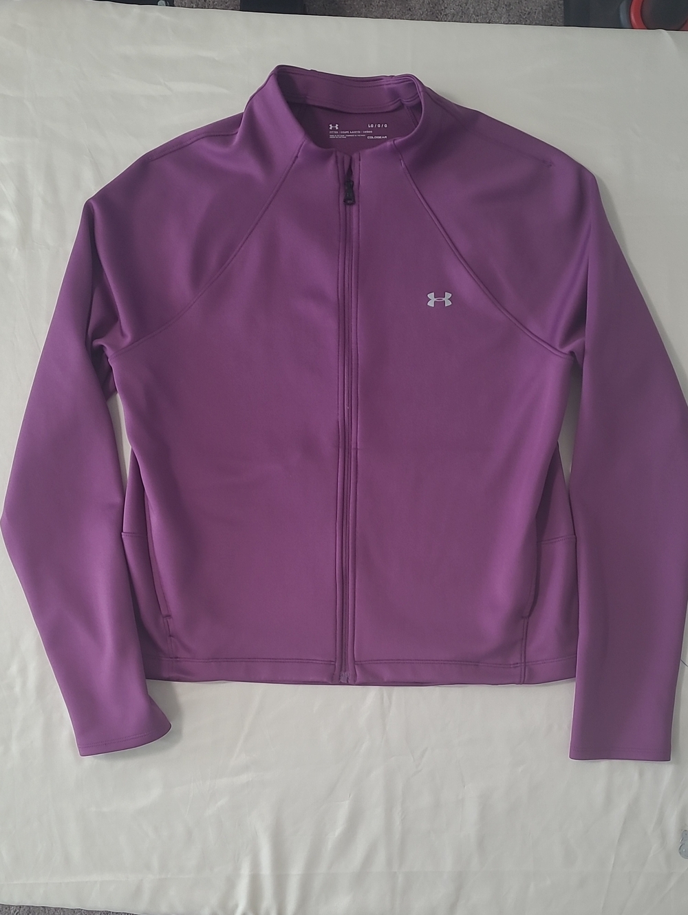 Under Armour Women's Plum Full‑Zip Utility Jacket Coldweather Greae